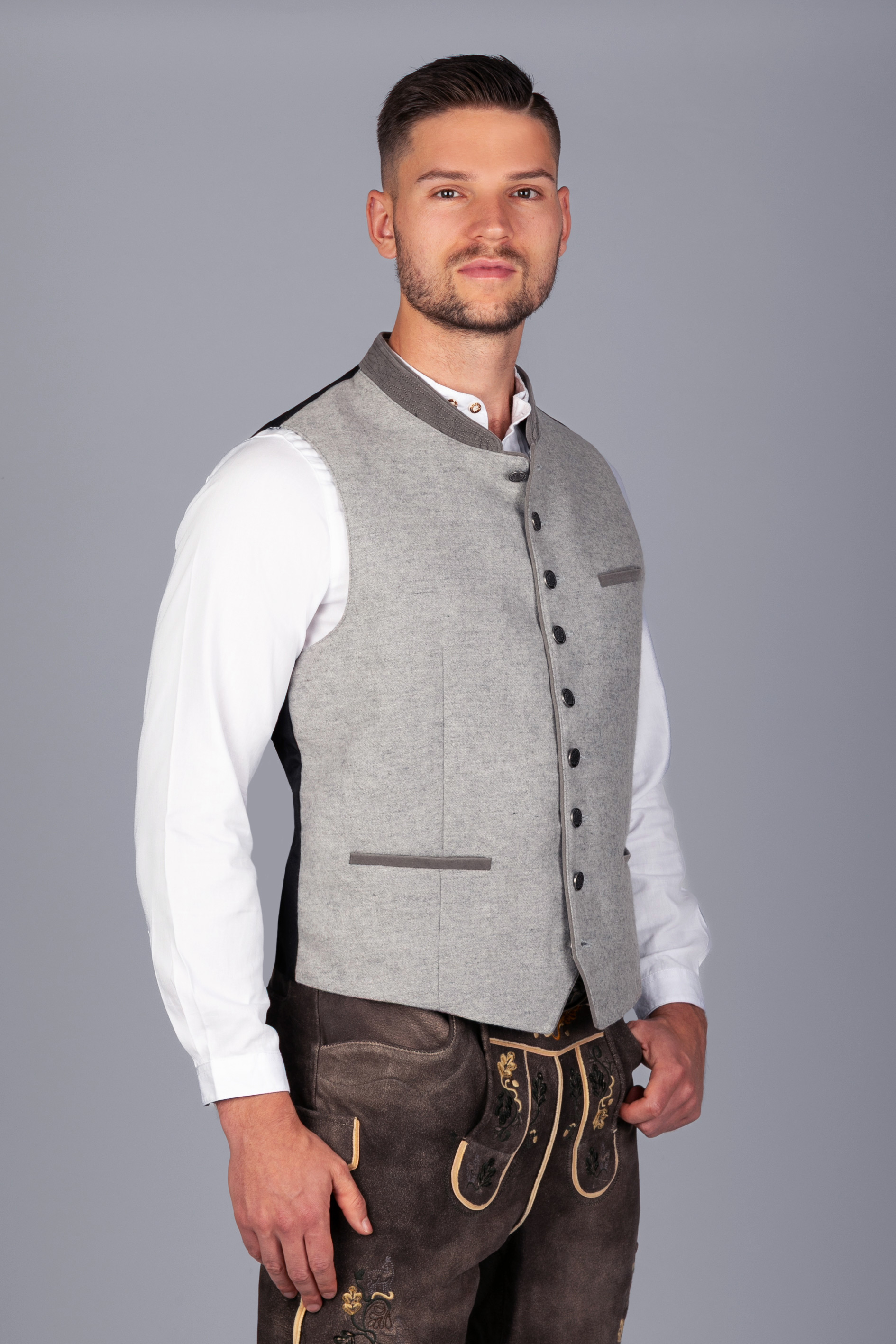Trachten Weste Karl grau