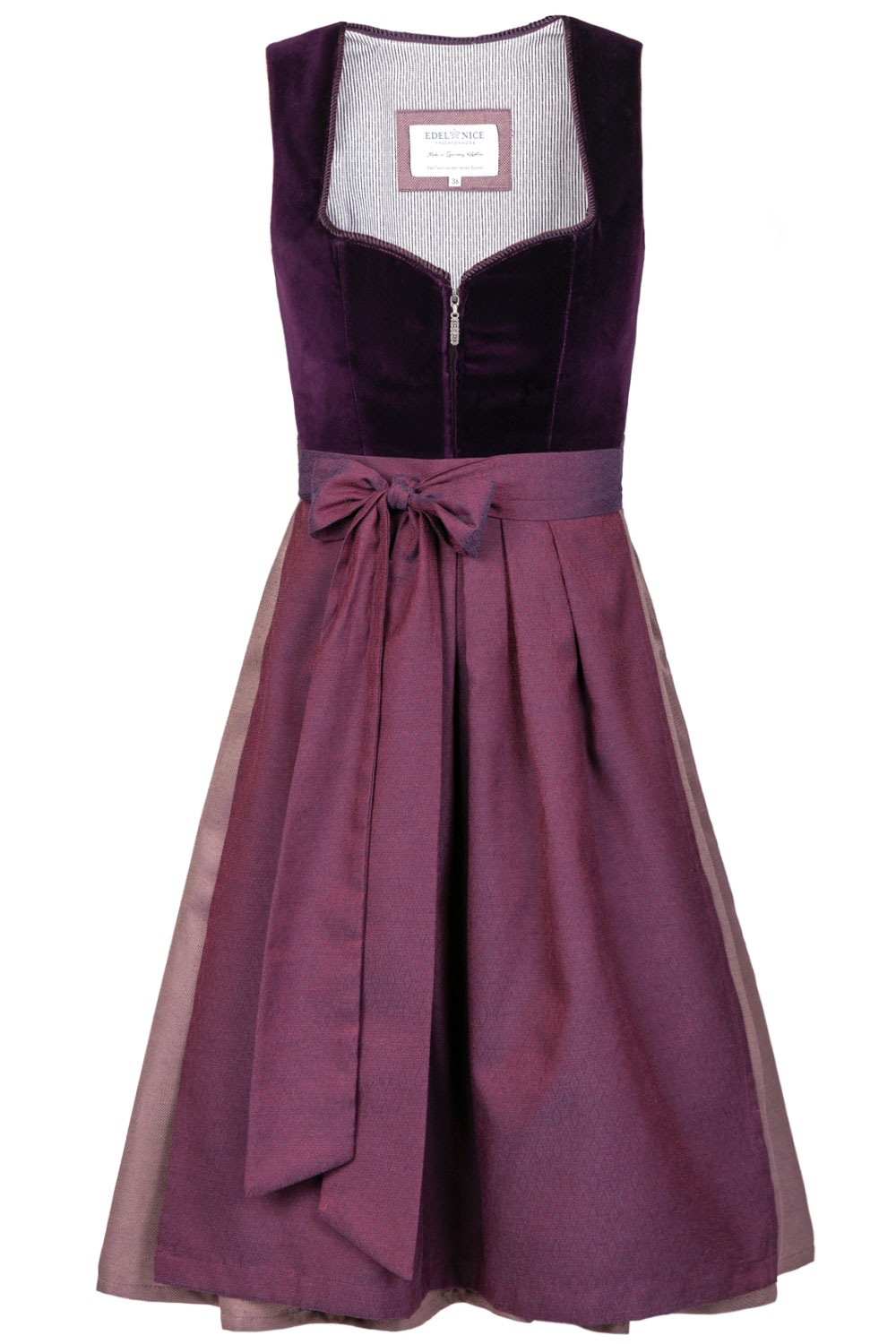 Made in Germany Dirndl Viola Samt Lila
