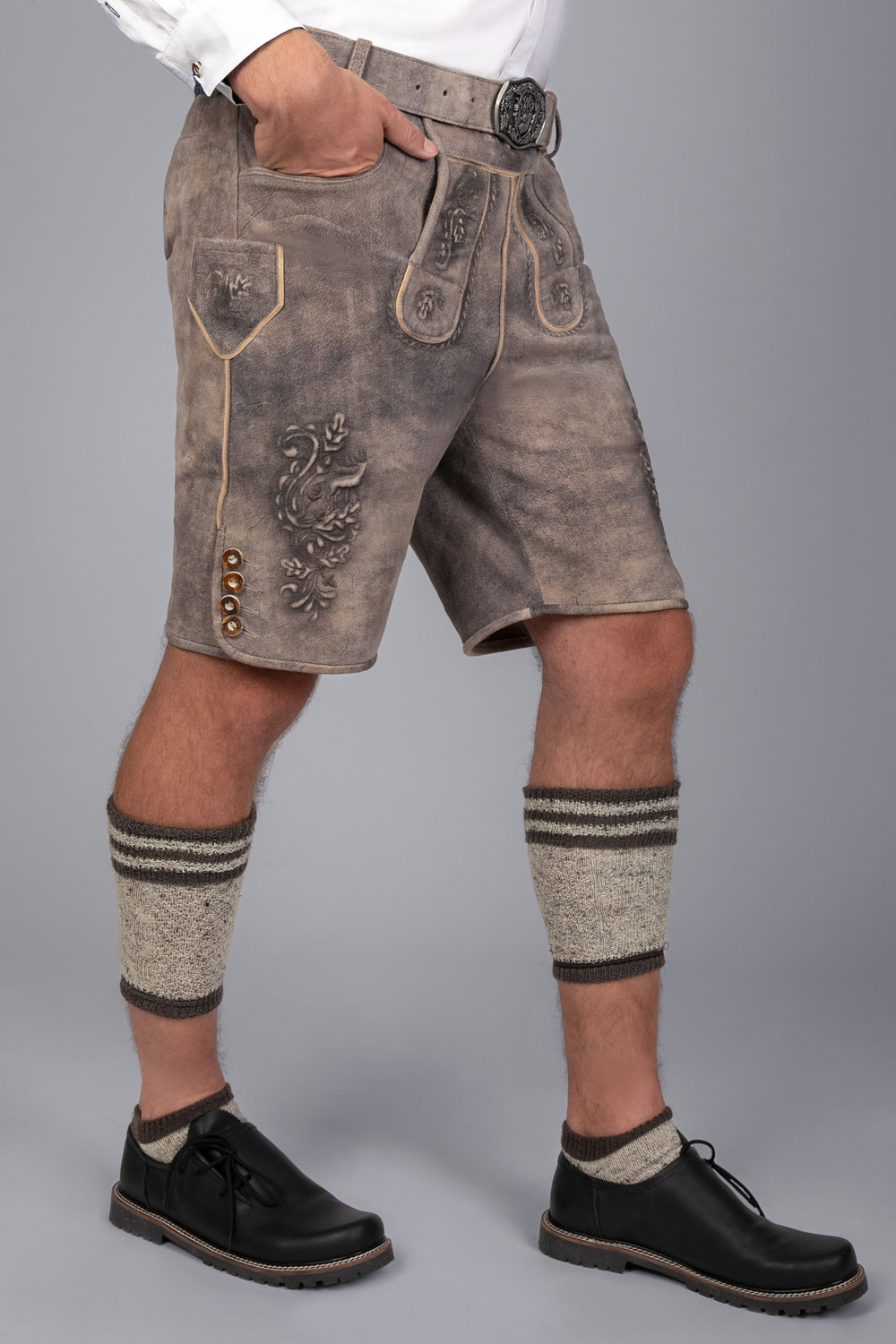 Kurze Wildbock Lederhose Maxl