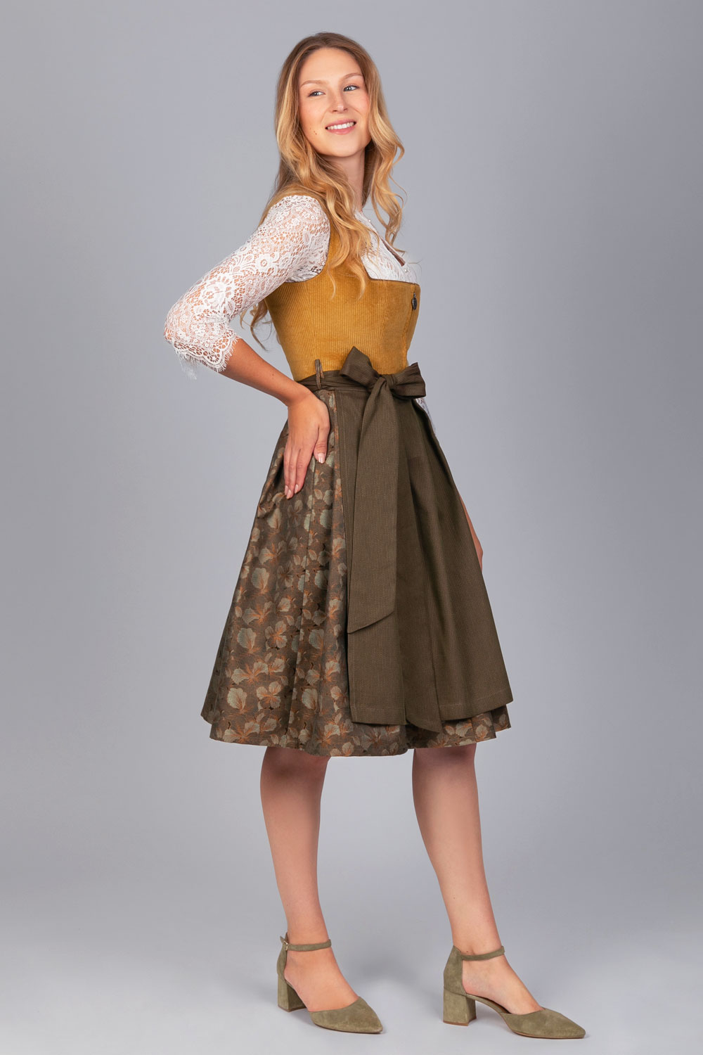 Made in Germany Dirndl Hanna Cord Gelb